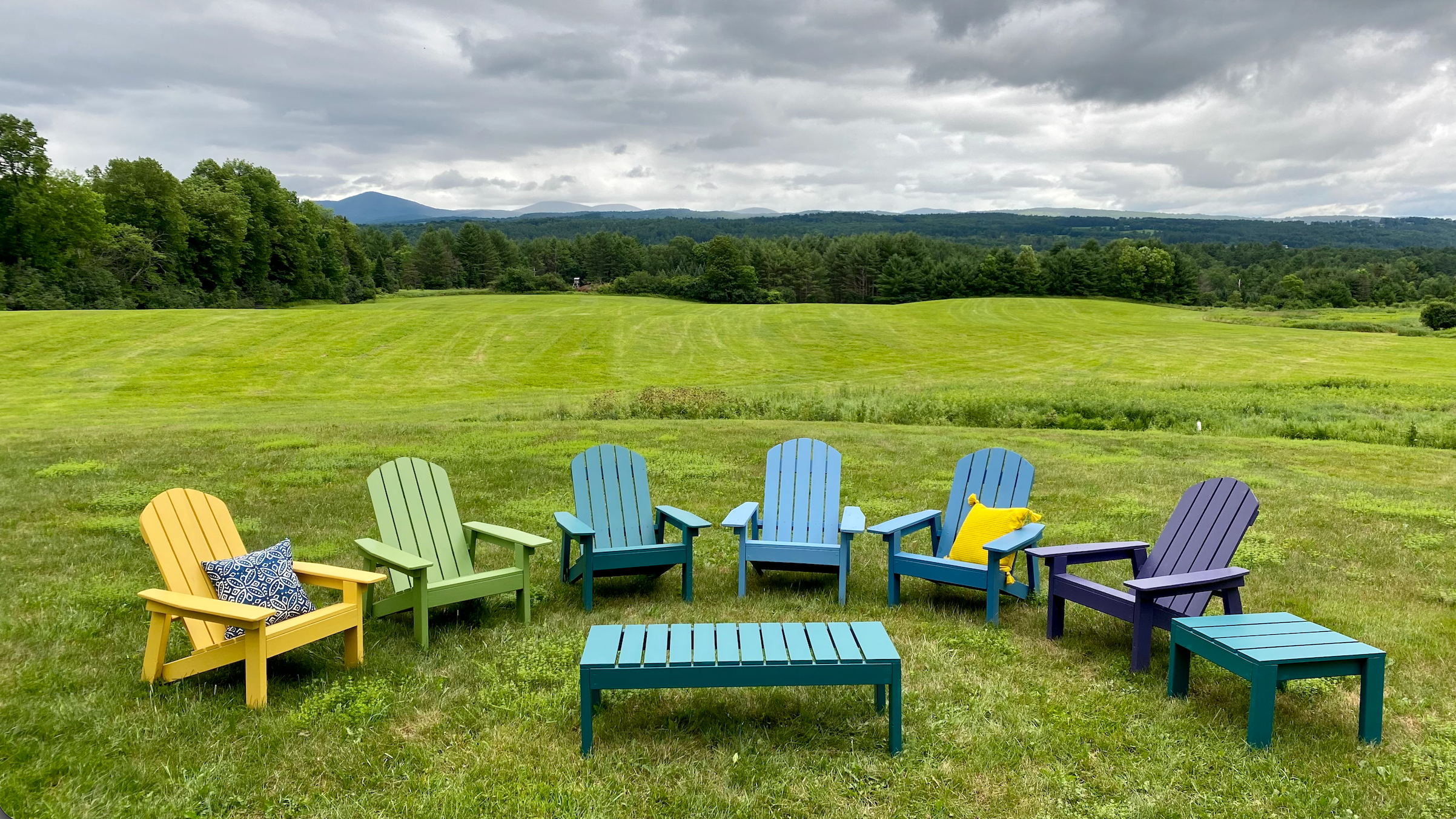 Adirondack chairs to match the landscape