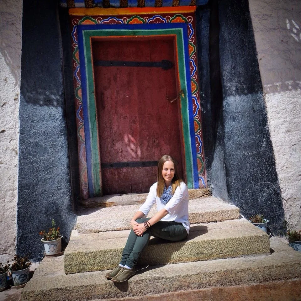 Jess at the Potala Palace in Lhasa, Tibet