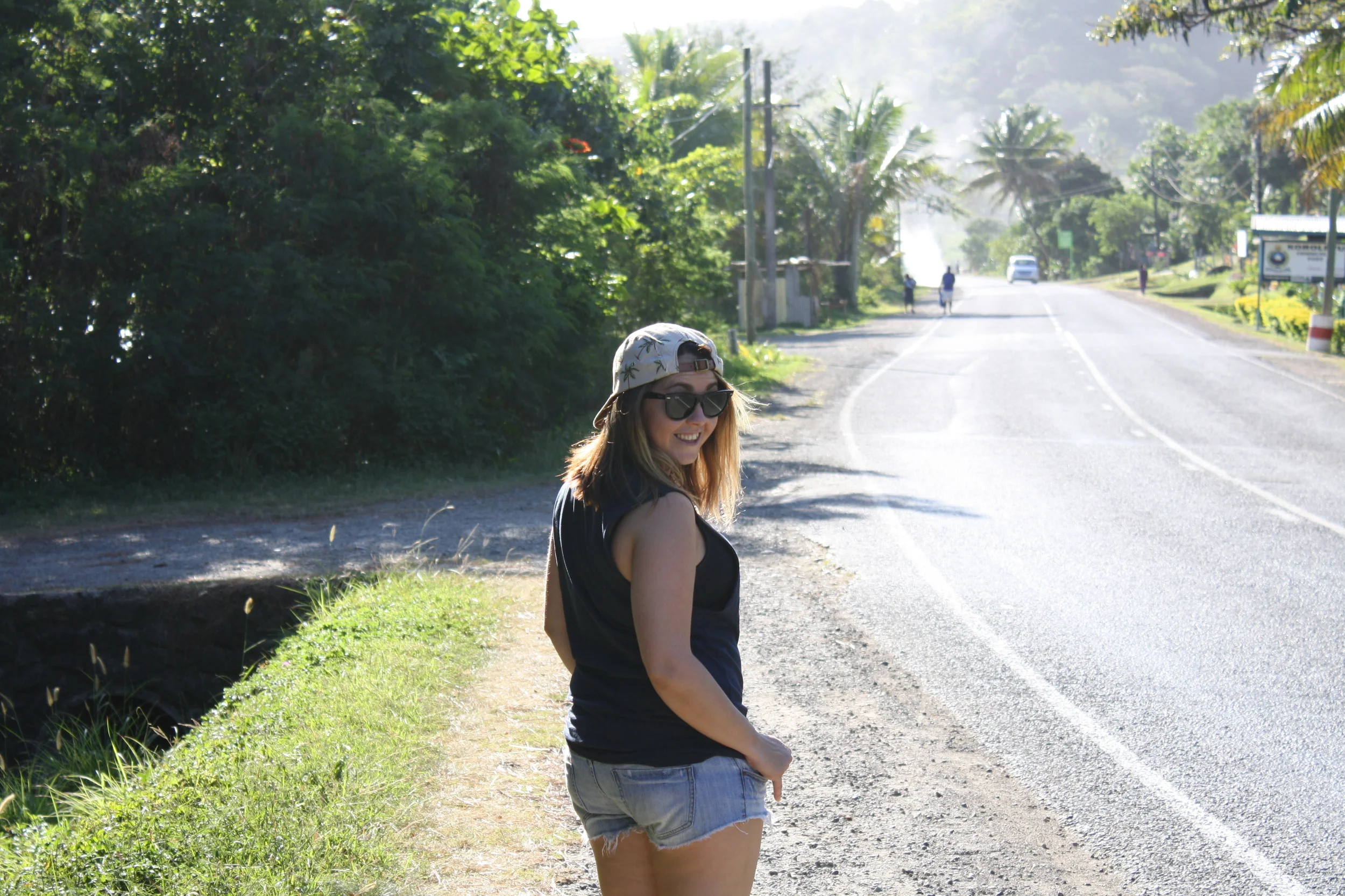 Shanny on the road (literally)