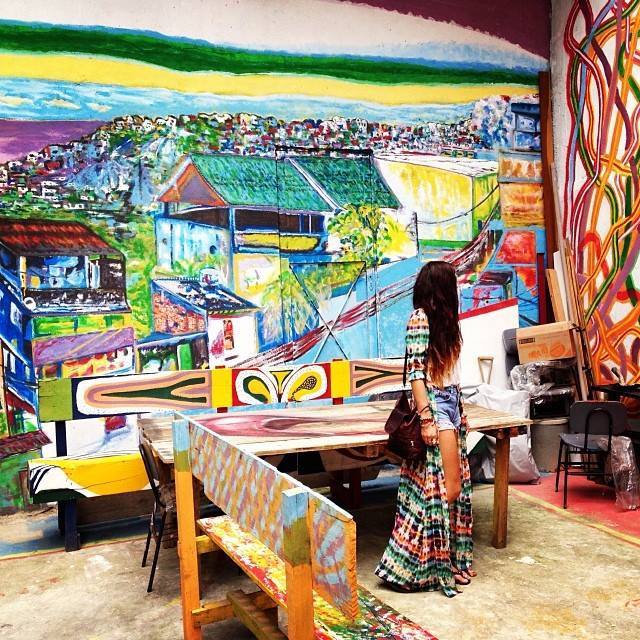 Jasmin soaking in the colourful atmosphere on her travels