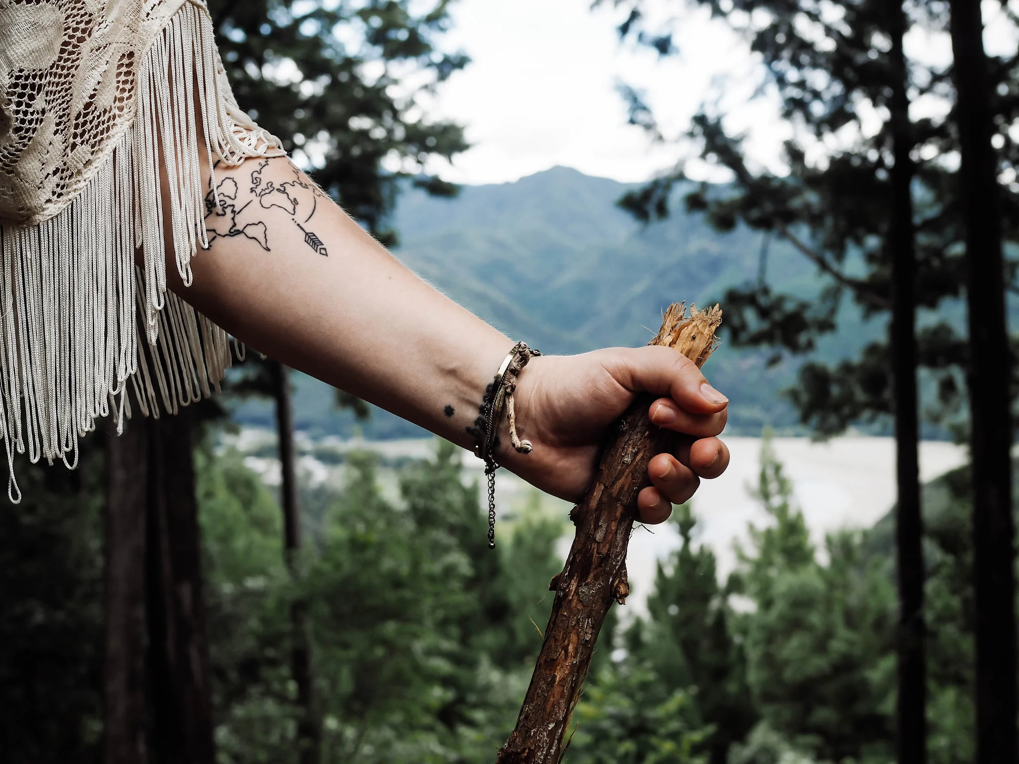 Veera undertaking a pilgrimage among the mountains in Kumono Kodo, Japan