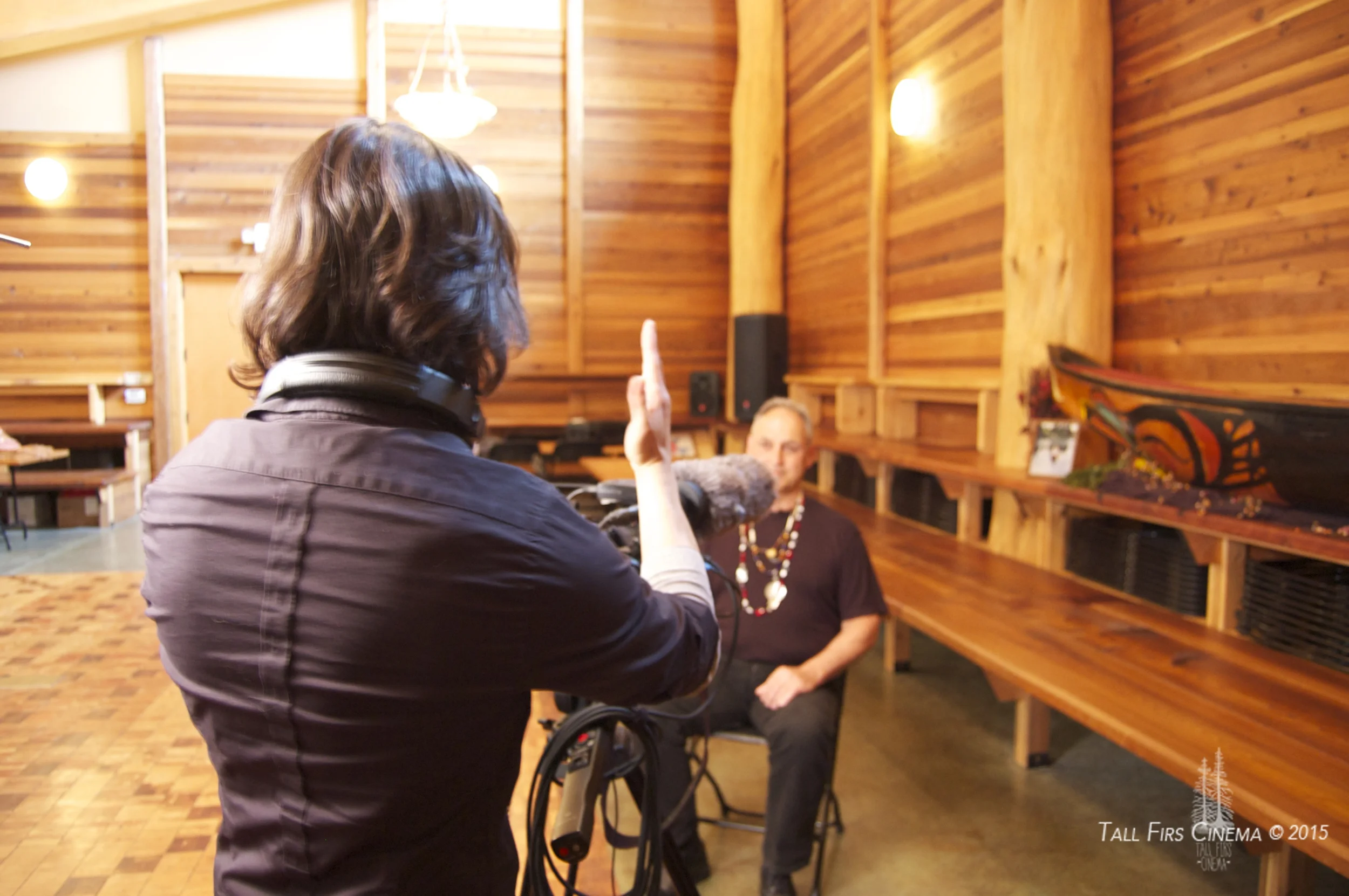 Filming Ken Workman, 4th generation great-grandson of Chief Seattle and a member of the Duwamish Tribal Council. Apart from telling us about the history of the tribe and their relationship to the land, Ken has great stories about his motocross racing days!
