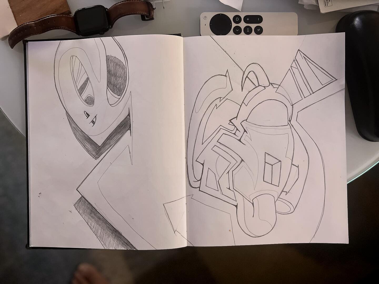 Testing some things out in the #sketchbook 
#drawing #inspiration #graffiti #architecture #abstractart #nyc 
#collector #curator