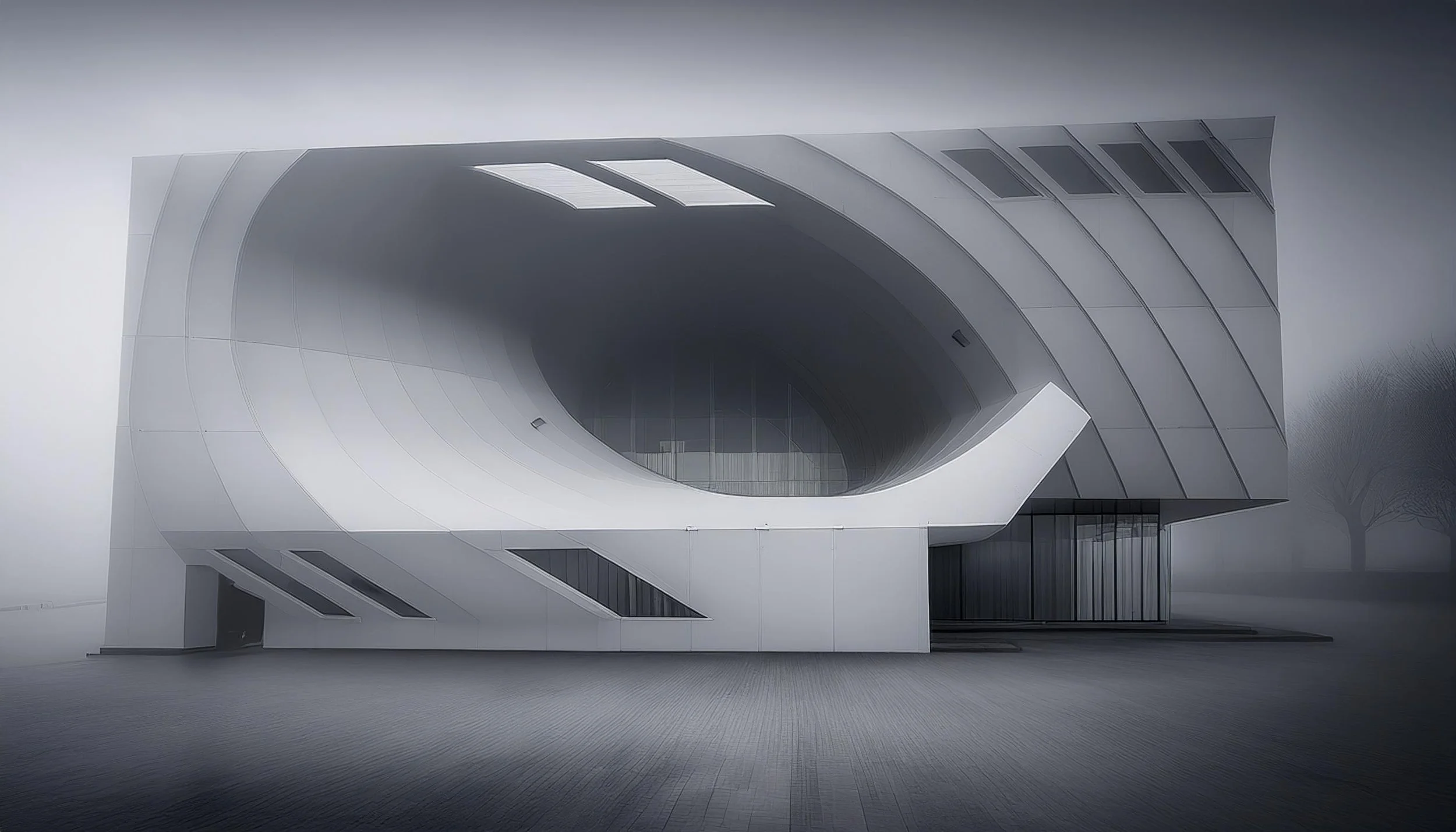 Firefly generate a photorealistic 3d image of the building in the reference image in ront of a 56749.jpg