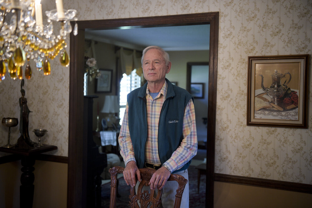  Jim Froula poses for a photo at his home in Farragut, Tennessee on Thursday, April 2, 2020. After a trip to South America in early March, Froula fell ill to COVID-19 upon returning home. Now fully recovered and in good heath, he wants to make known 