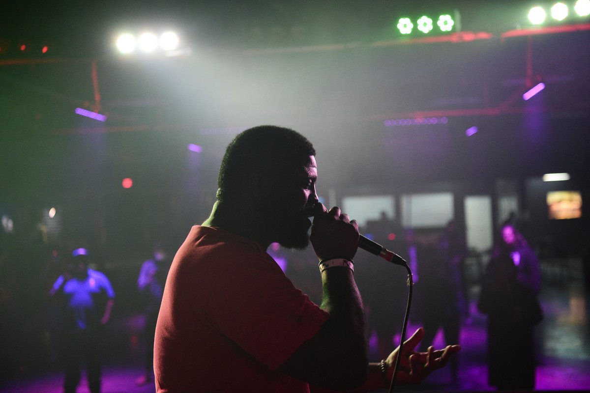  Good Guy Collective member Jarius Bush, who performs as J.Bu$h, has spent years dedicated to helping other artists master their sound. While Bush is known for his production skills, he also is a performer in the process of releasing his “Full Beard“