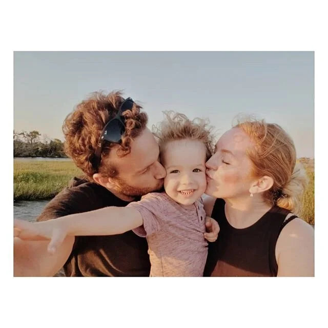 Soaking in the intracoastal sunset with shrimp and taco salad makes for some sweet sweet family time! These guys here have my whole heart! .
.
.
#topsailisland #nccoast #family