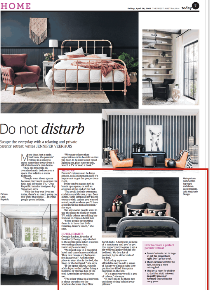 Heatherly Design in The West Australian