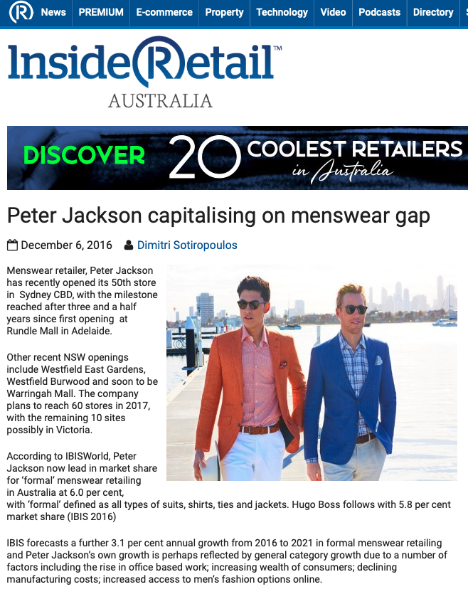 Peter Jackson Inside Retail