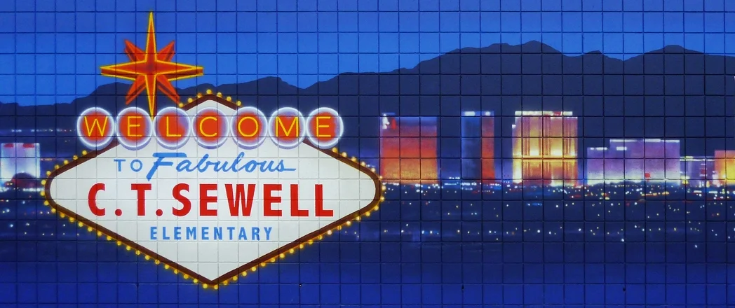C T Sewell Elementary School mural
