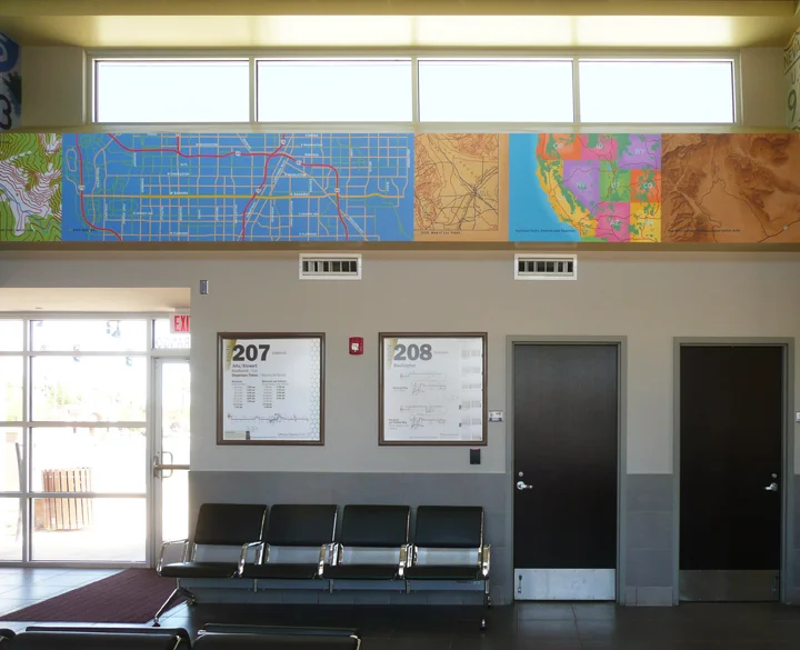 RTC Transit Lobby Map Murals