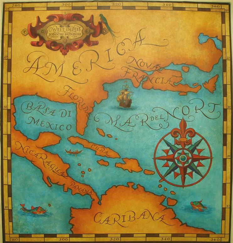 America 16th century Map