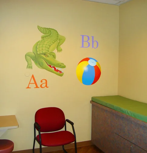Pediatric exam room murals