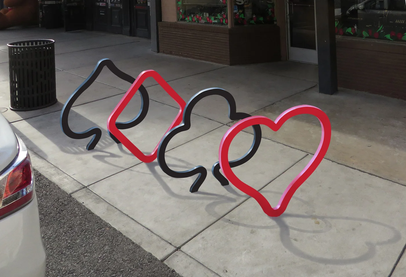 Proposal 1 / Card Suits Bike Rack