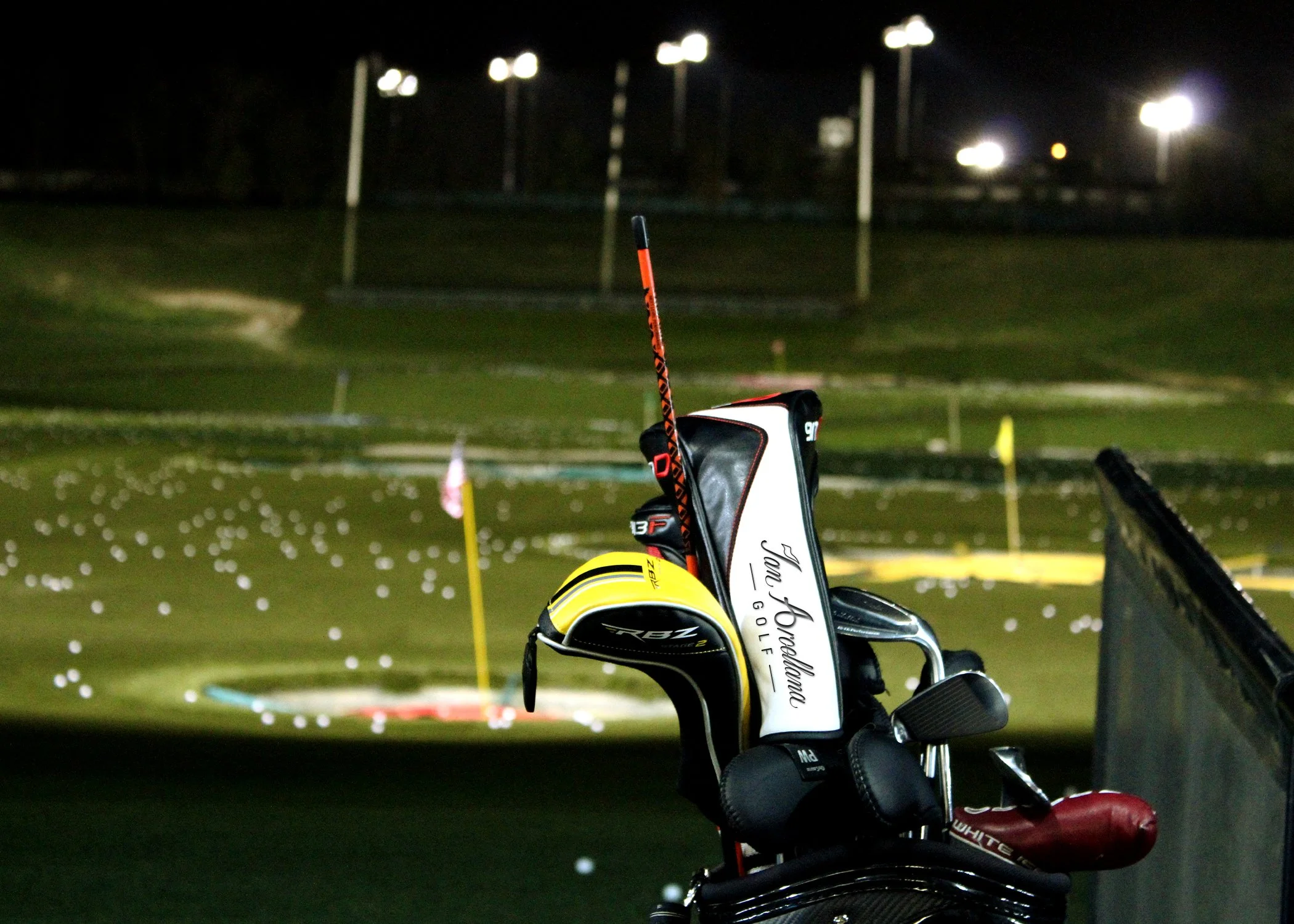   Mockup of full name branding on a driver club cover.  
