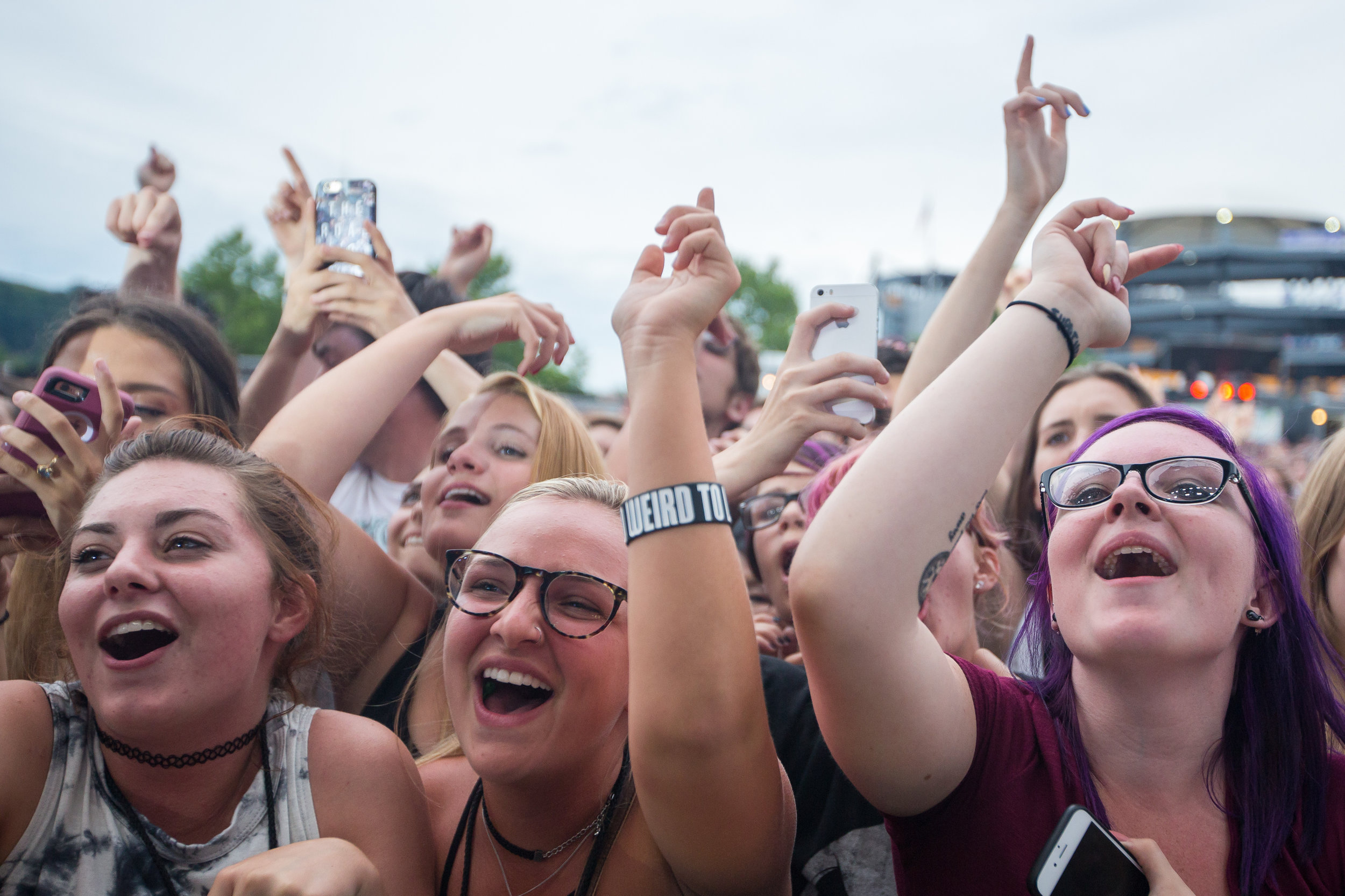  Fans cheer during the first song performed by Panic! at the Disco at Stage AE in Pittsburgh on Sunday night.  