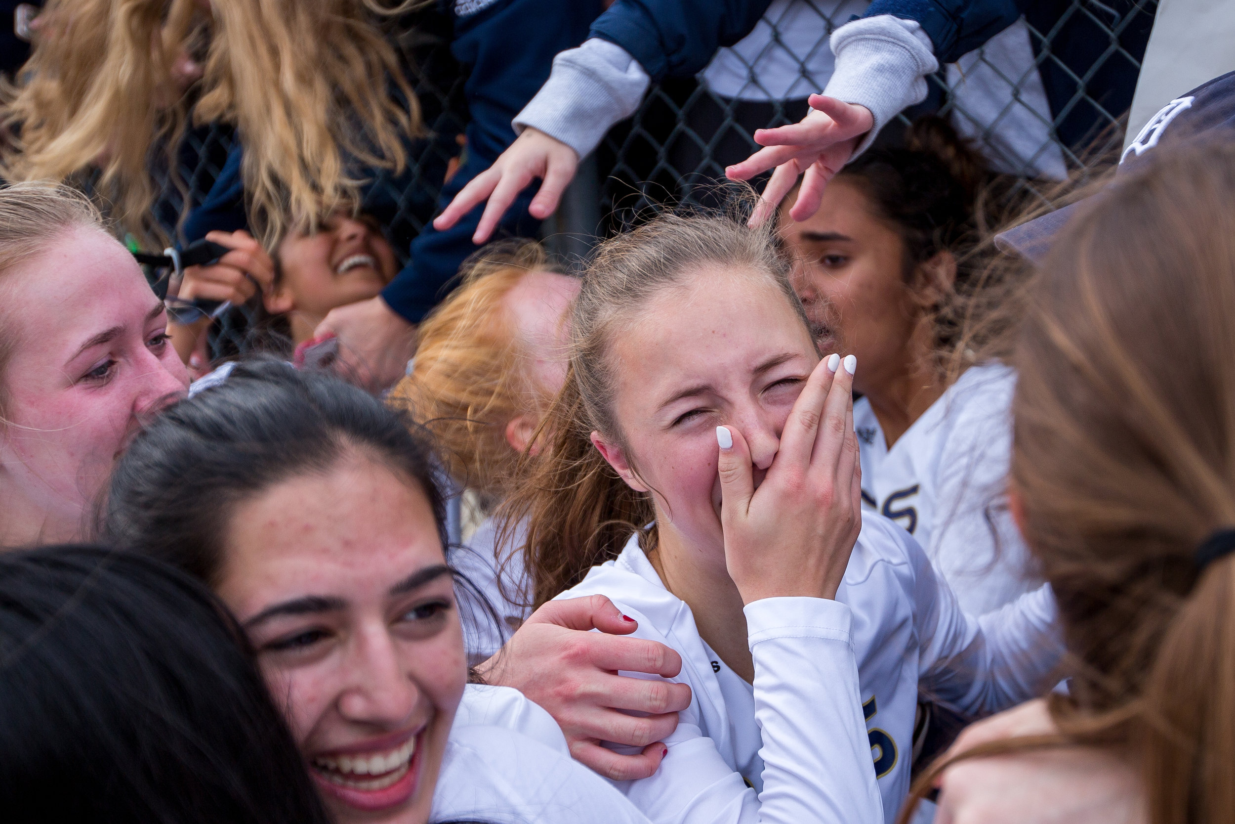  Detroit Country Day's Olivia Bossardet (10) cries in excitement after she and her team won the D2 State Field Hockey Championships at Skyline High School on Saturday, October 29, 2016. Detroit County Day beat Hartland during penalty stroke overtime.