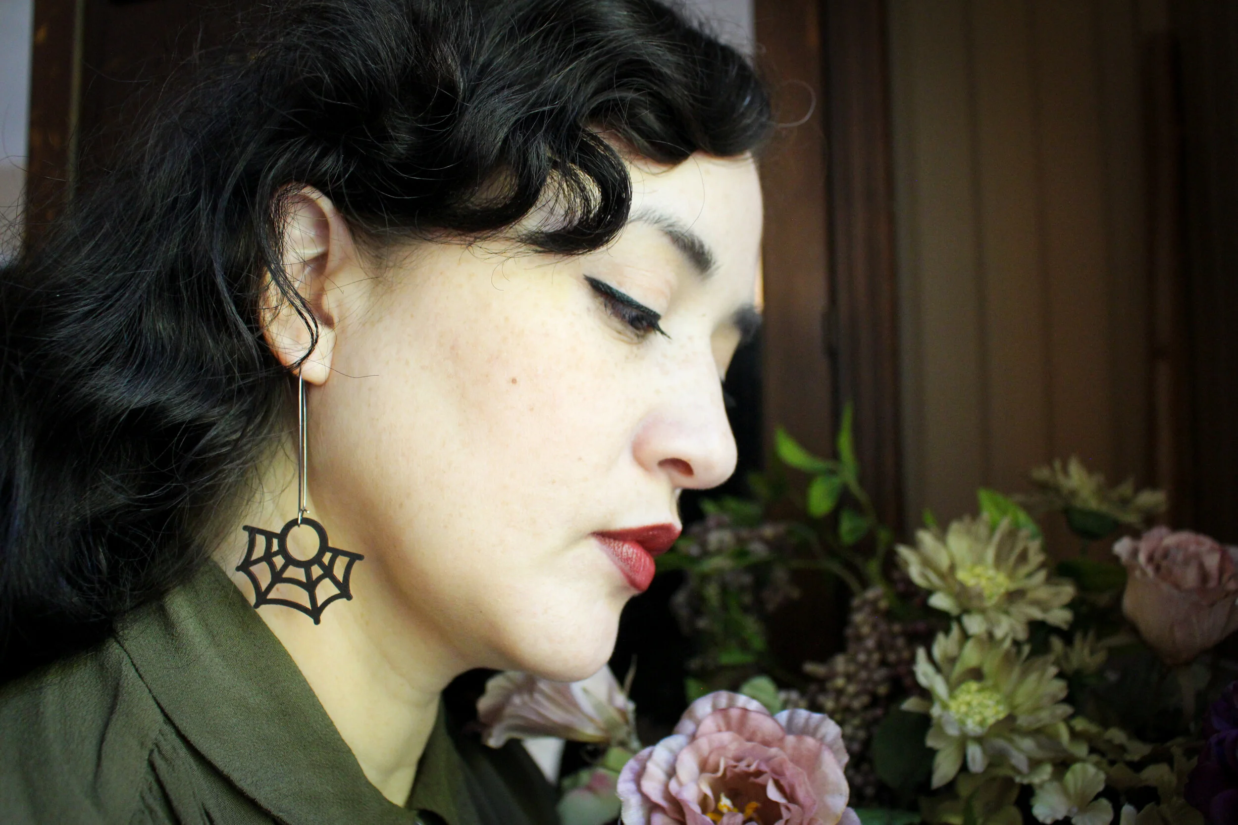 Thea Starr | Laser Cut Spiderweb Earring / Charms