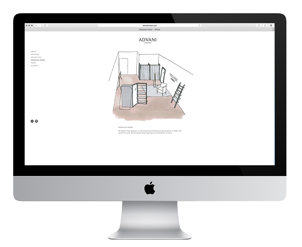 Advani London website design by Sander Gee
