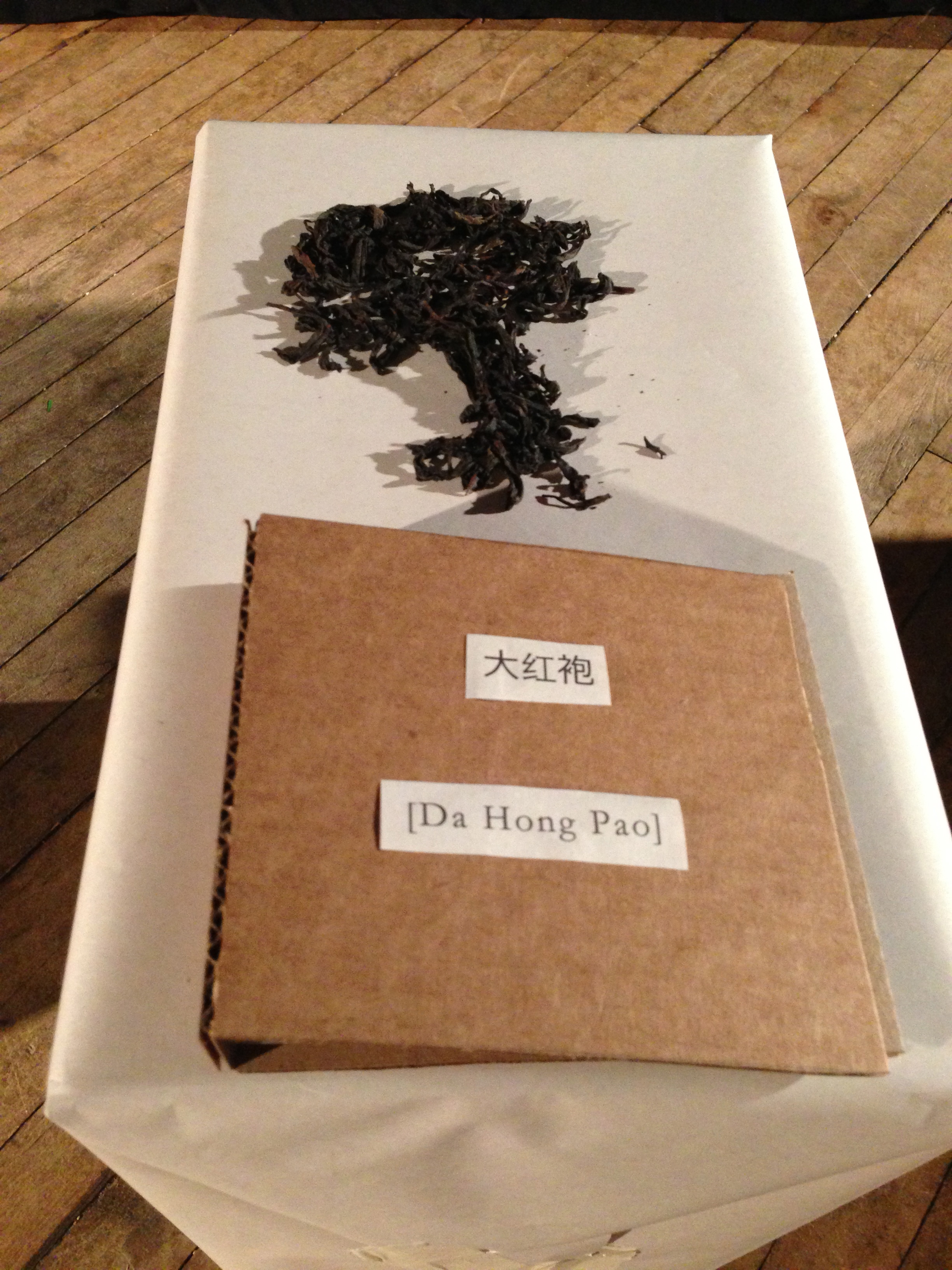 These were actually shaped by museum patrons who often found themselves arranging and playing with the tea leaves.