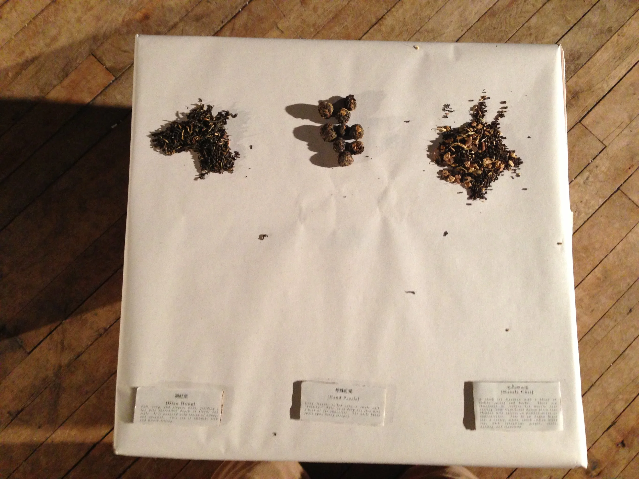  These were actually shaped by museum patrons who often found themselves arranging and playing with the tea leaves. 