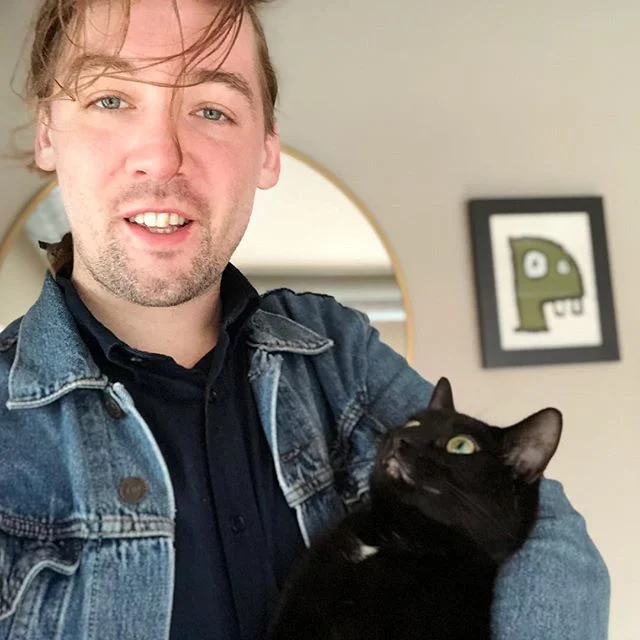 Me n my little door to the ether-world, my spectral guardian and ghost buster :3