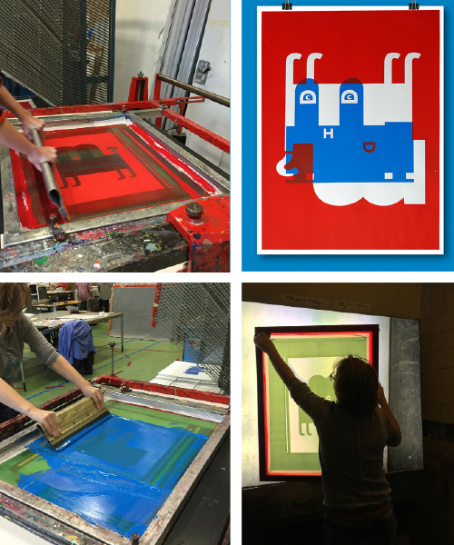 TOGETHER WITH MIRTHE VAN DOORNIK AND AMSTERDAM GRAFISCH ATELIER WE MADE LIMITED EDITIONS SCREEN PRINTS.