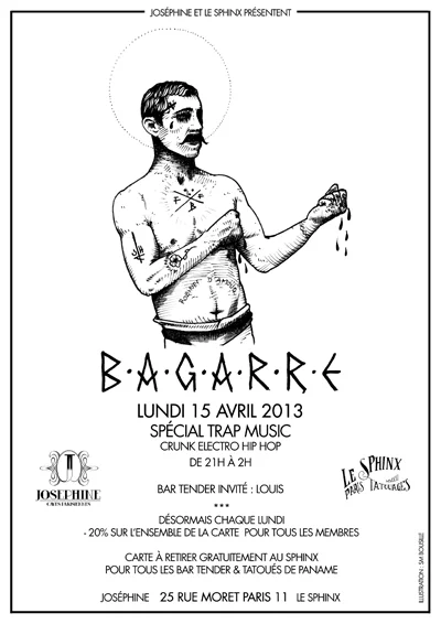 Mise en page | Dessins de SM BOUSILLE pour le salon de tatouage le Sphinx