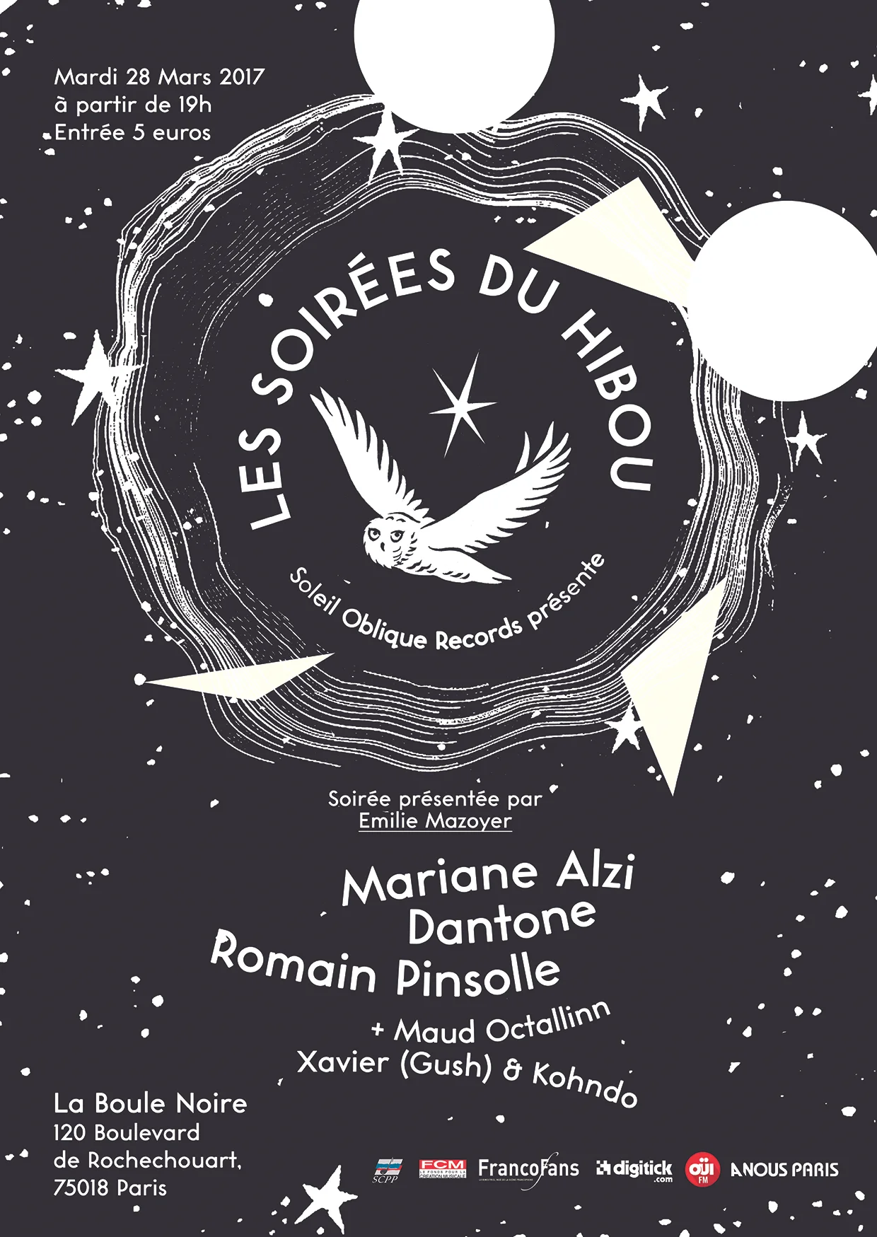 Soleil Oblique Records présente Les Soirées du Hibou