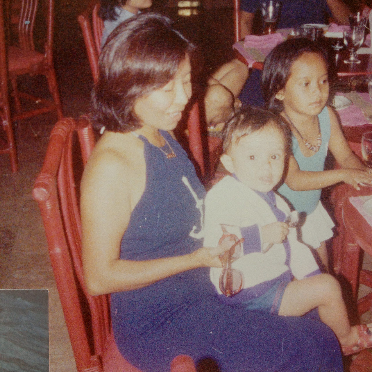  My mother with two of my sisters - and a fabulous pair of sunglasses.