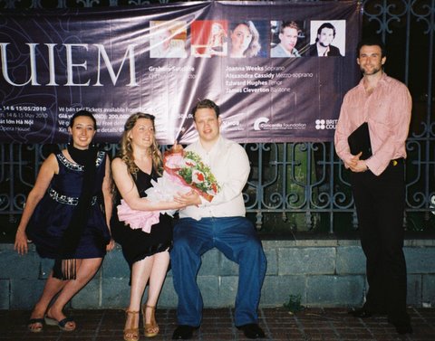 Alexandra Cassidy mezzo soprano, Joanna Weeks soprano, Edward Hughes tenor and James Cleverton baritone.
