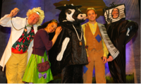 The colorful cast of The Spotted Cow and the Pianoforte, Wilton’s Music Hall 2008