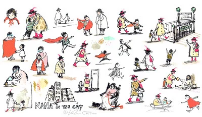 Sketches for NANA IN THE CITY; Clarion books; Coming Fall 2014