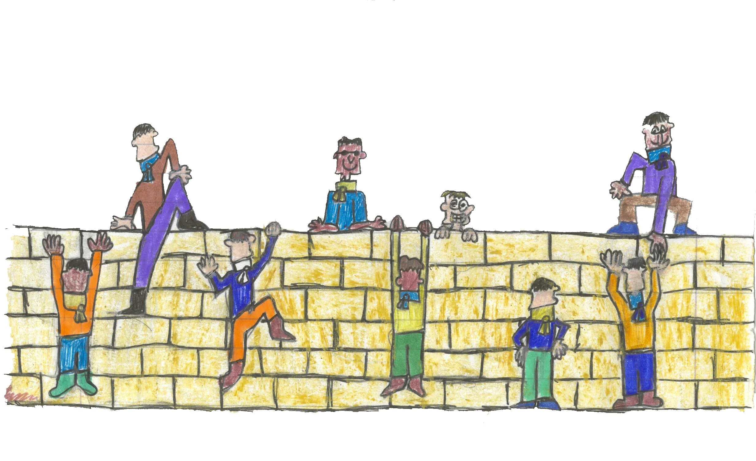 Youth have the right to grow up believing that a peaceful and safe future is possible. (Drawing by Lev, young journalist, 2005