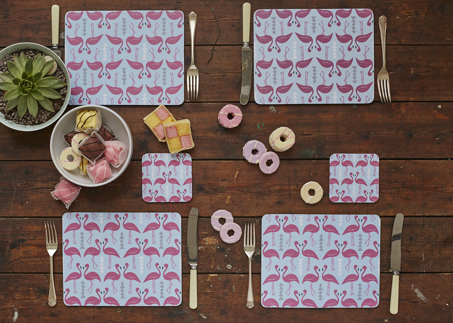 Rosa-and-Clara-Designs-Flamingo Flourish placemats.jpg