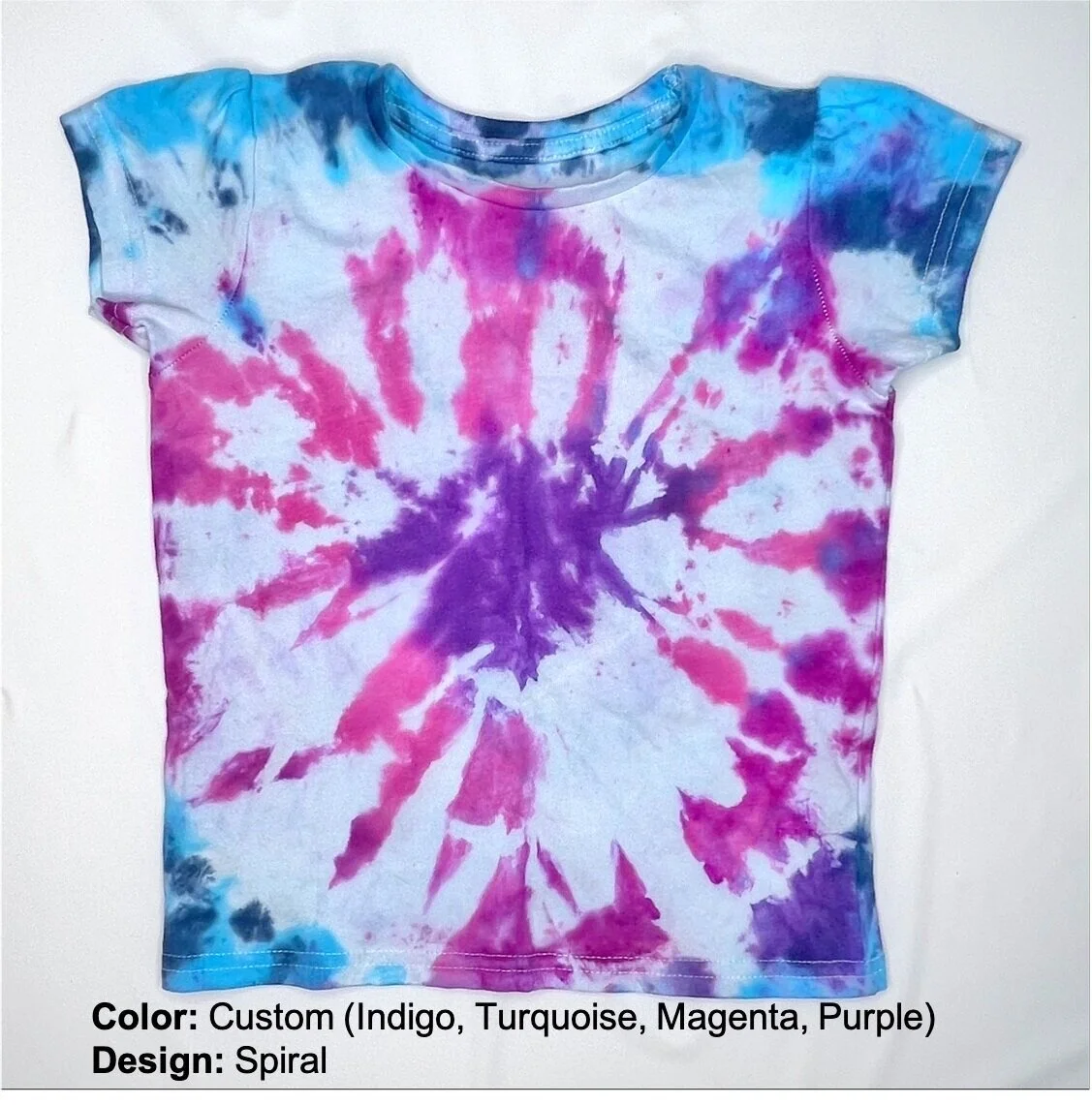 Toddler & Youth Short Sleeve Tie Dye Shirt: Customizable - You