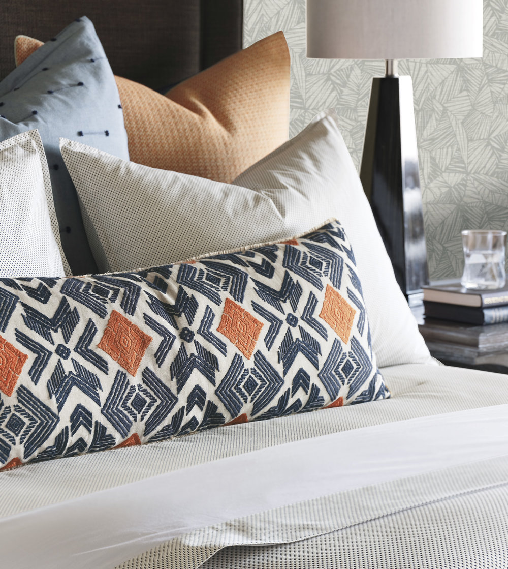 Lodi Embroidered Decorative Pillow — Sedgwick & Brattle