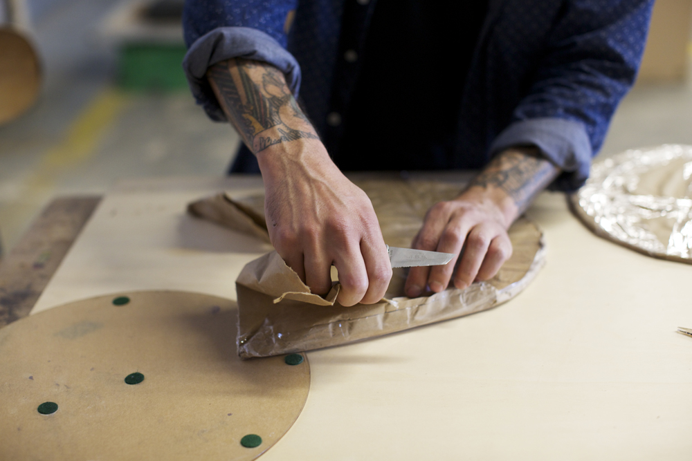 Tammer working on a Shape Mirror