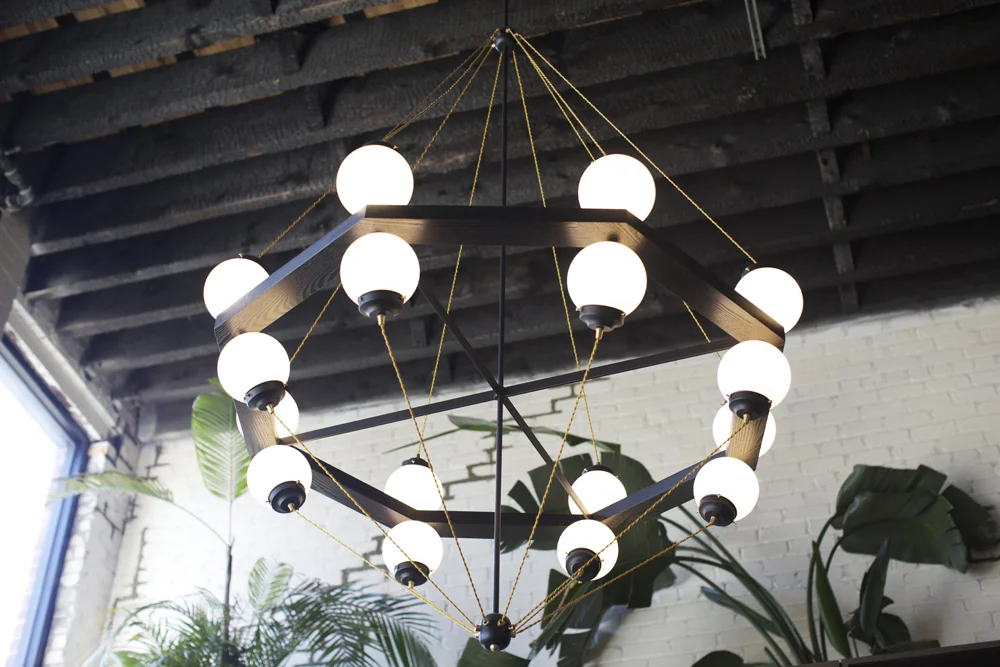 BOWER Chandelier at the Kinfolk store, 94 Wythe Ave.