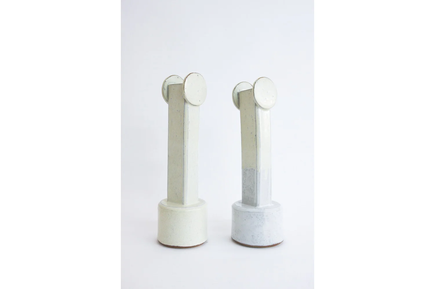 Tall Brutalist Circle Top Vase