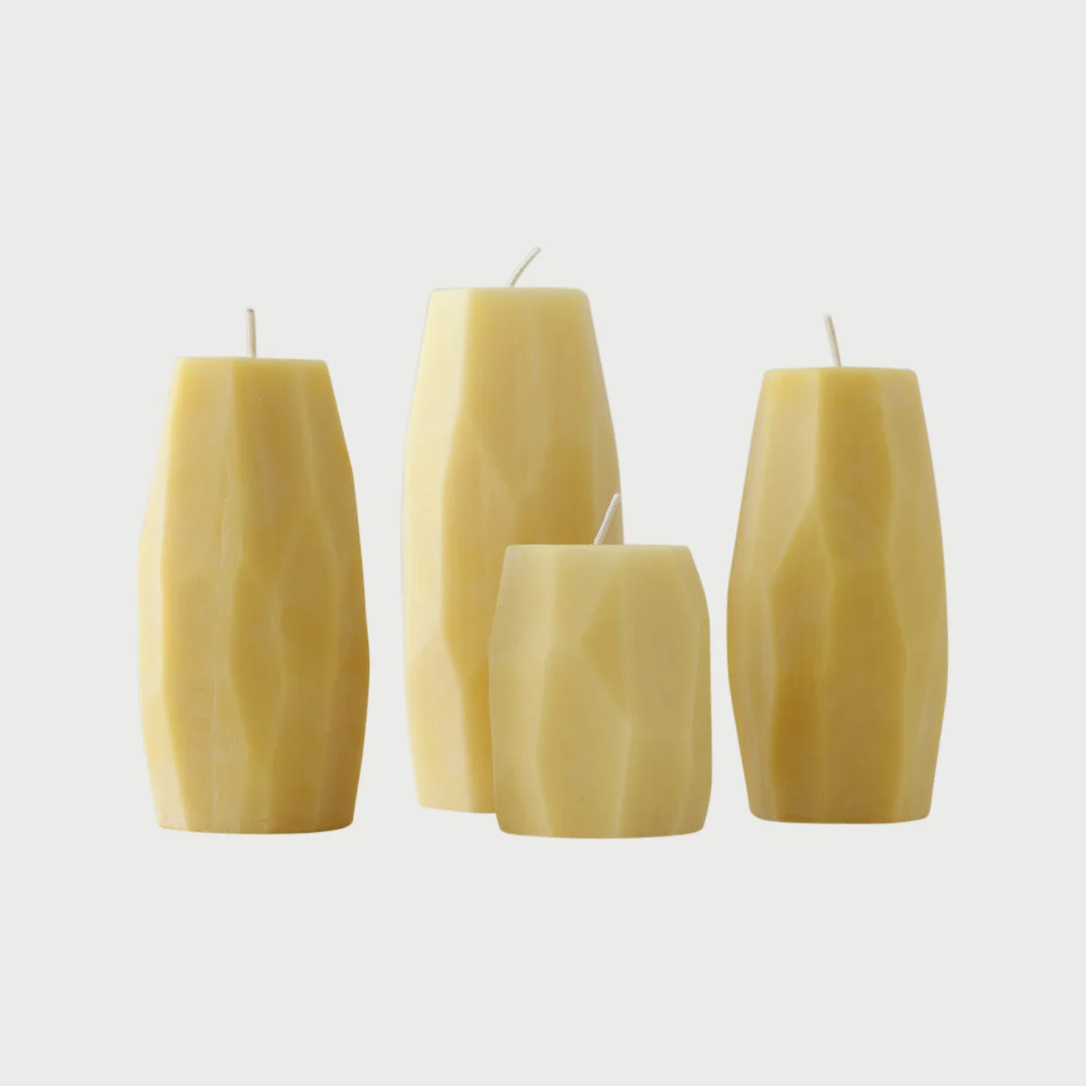 Copy of Faceted Beeswax Pillars