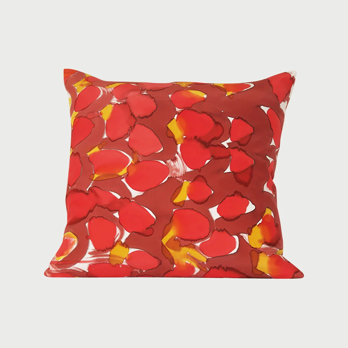 Copy of Hand Painted Red Scales Silk Charmeuse Pillow Square