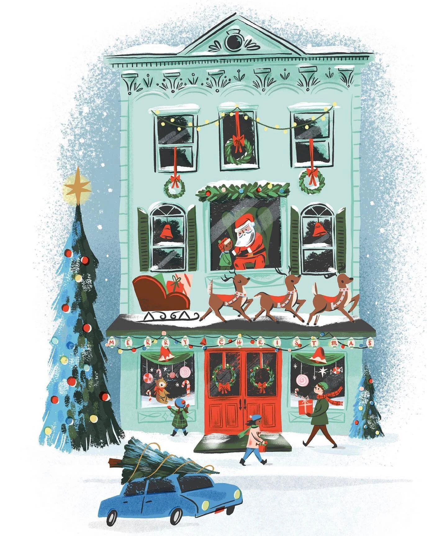 @zippyboro has created the most perfect Christmas department store dream scene 🎄❄️✨
.
.
.
#jillhowarth #jennifernelsonartists #artlicensing #artagent #artagency #surfacedesign #stationery #greetingcard #greetingcarddesign #christmascard #winterholid