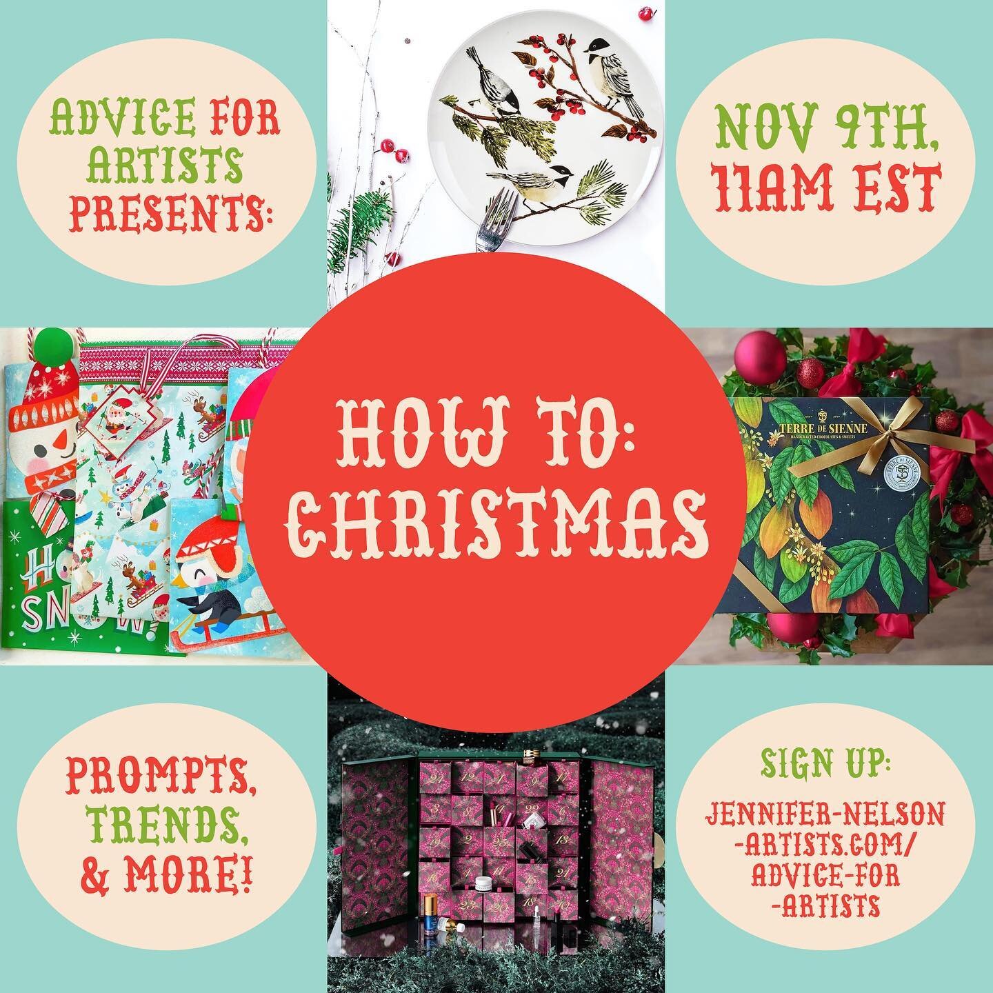 Our Christmas in July Extravaganza was such wonderful fun, we are hosting our How to Christmas class again for those who missed the first edition! This special live class is all about creating winter art for surface design. The class will be on Novem