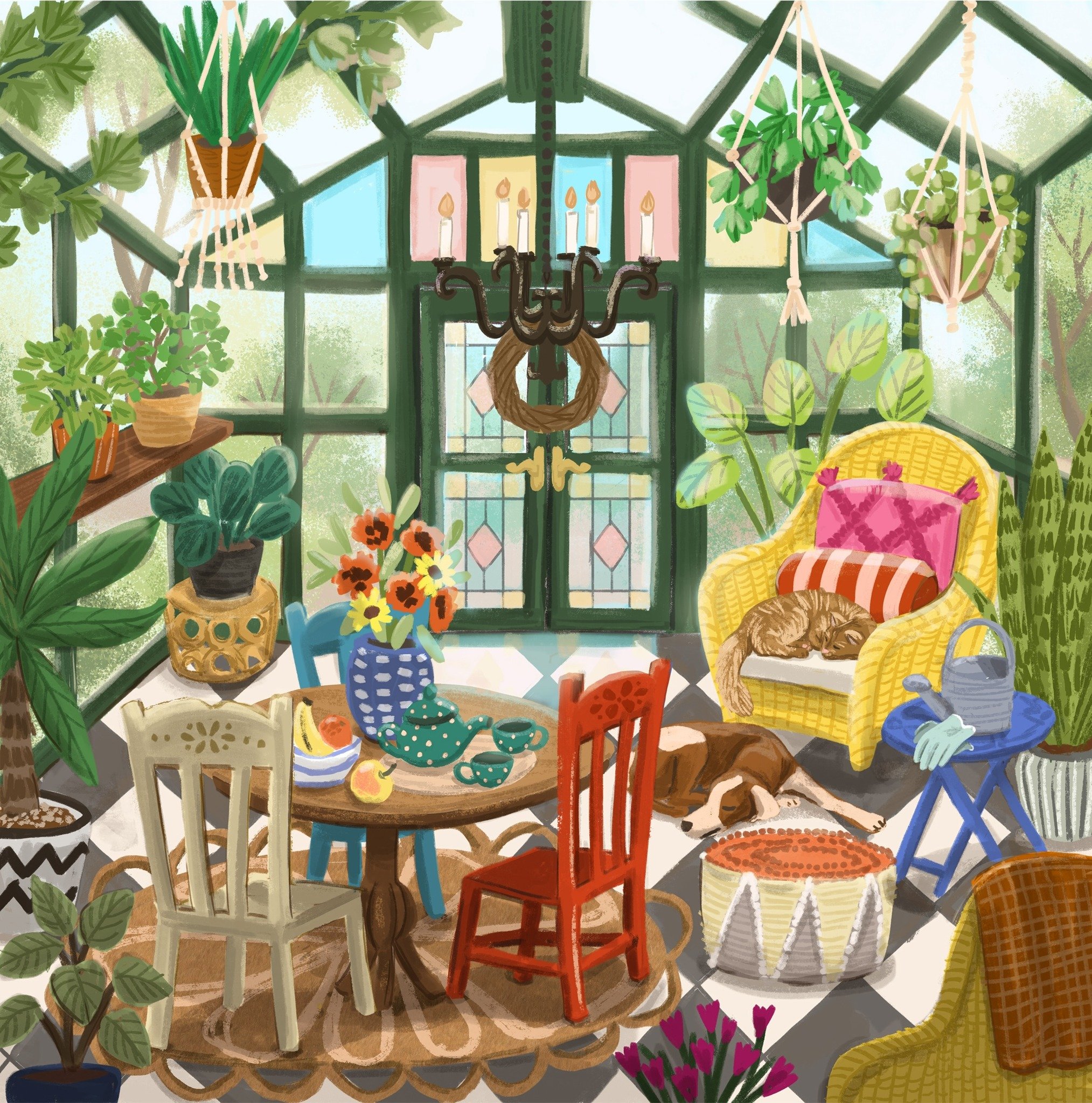 I just want to live in one of these cozy scenes from @oliviagibbsillustration, don't you? 

#surfacedesign #artlicensing #tippitytopbestestartever #artagent #jennifernelsonartists #artagency #surfacedesignagency #floralart #floral #surfacedesigner #f