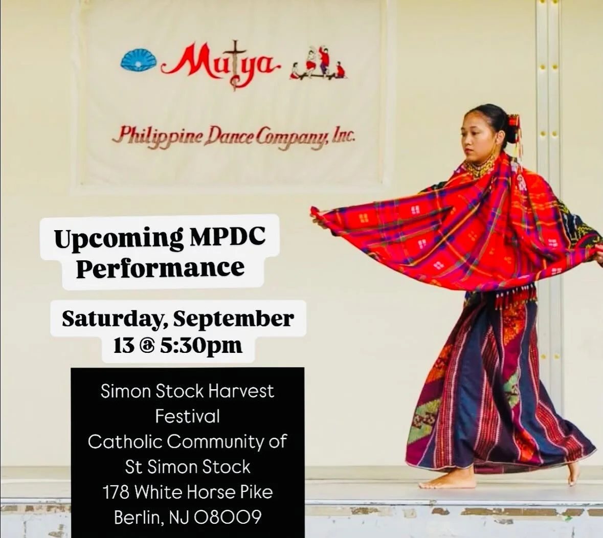 School is back in session for most of our dancers but that doesn&rsquo;t stop us from performing for you!

Join us for our next FREE and PUBLIC performance!

Harvest Fall Festival 
Saturday, September 13
⏰ 5:30 pm
⛪️Community of Saint Simon Stock
📍1