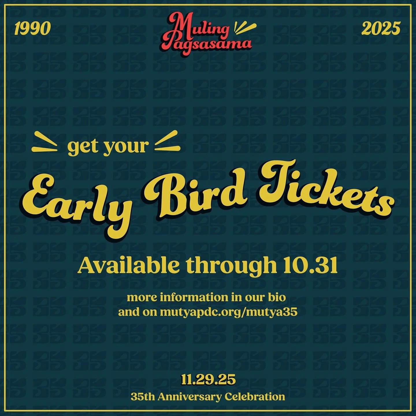 Tomorrow on Halloween is the last day for Early Bird specials! 

Get them today or prices will be SCARY! 💀👻🎃

https://www.mutyapdc.org/mutya35