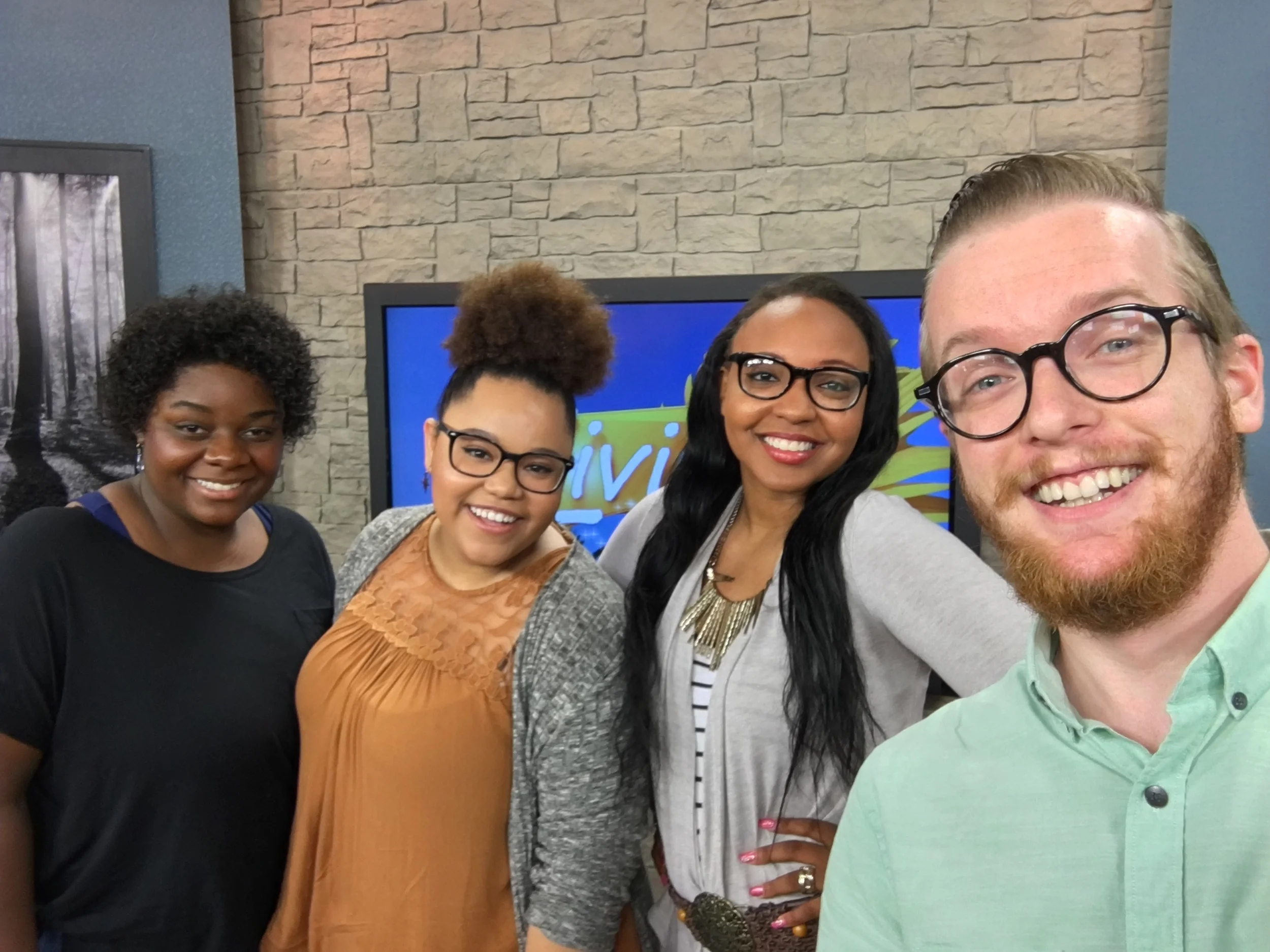 With J'Lyn Hope, Tafadzwa Diener, and Jasmine Dandridge on the set of ciLiving, 8/1/2016