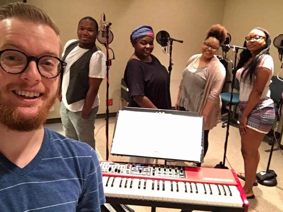 With Jimmy Early (Cedric Jones) and the Dreams (J'Lyn Hope, Tafadzwa Diener, and Jasmine Dandrige) at WILL in Urbana, IL.