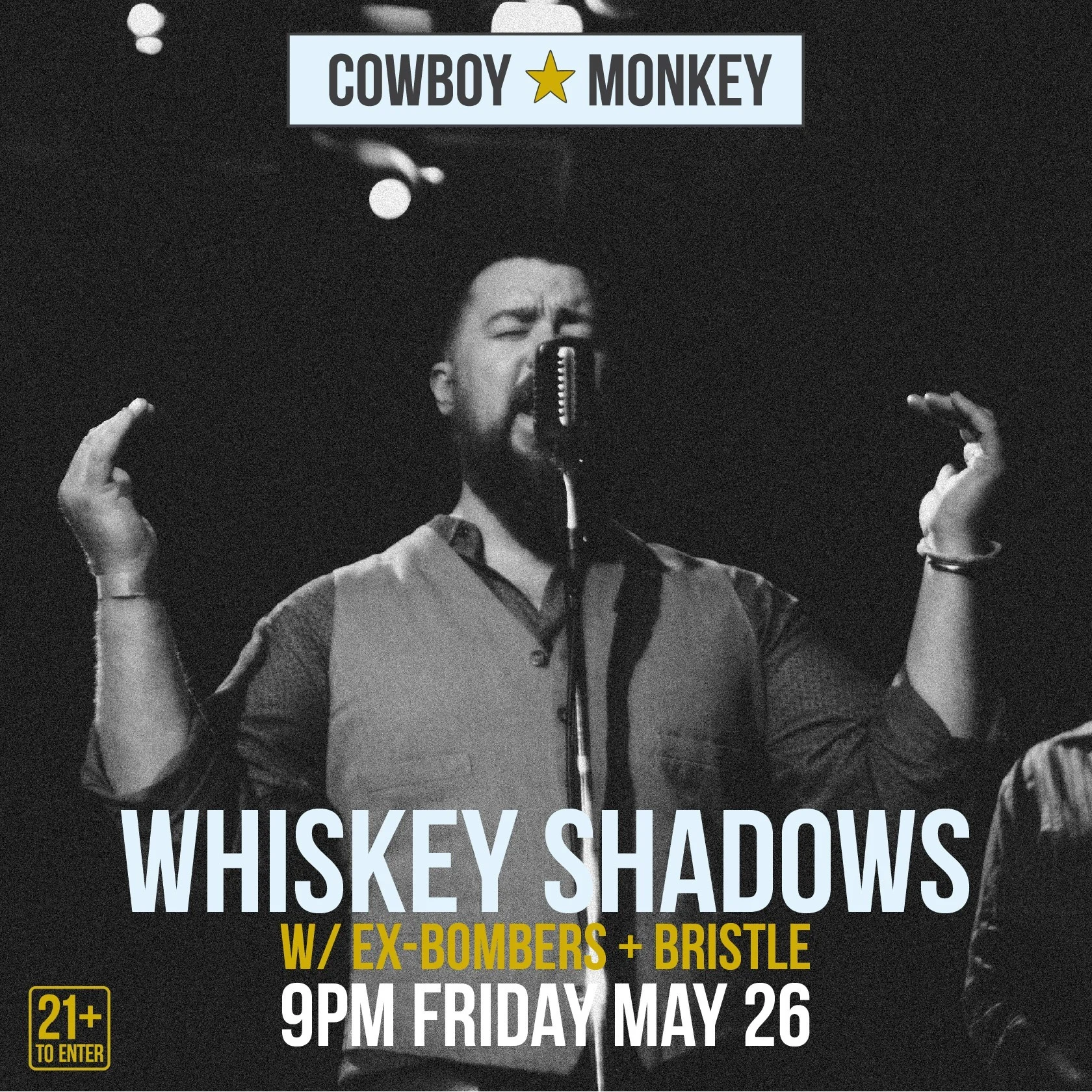 Whiskey Shadows w/The Ex-Bombers + Bristle